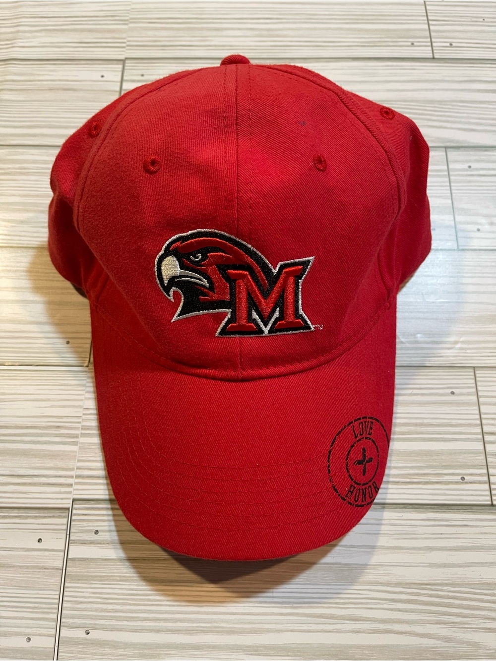 Miami University RedHawks red baseball cap